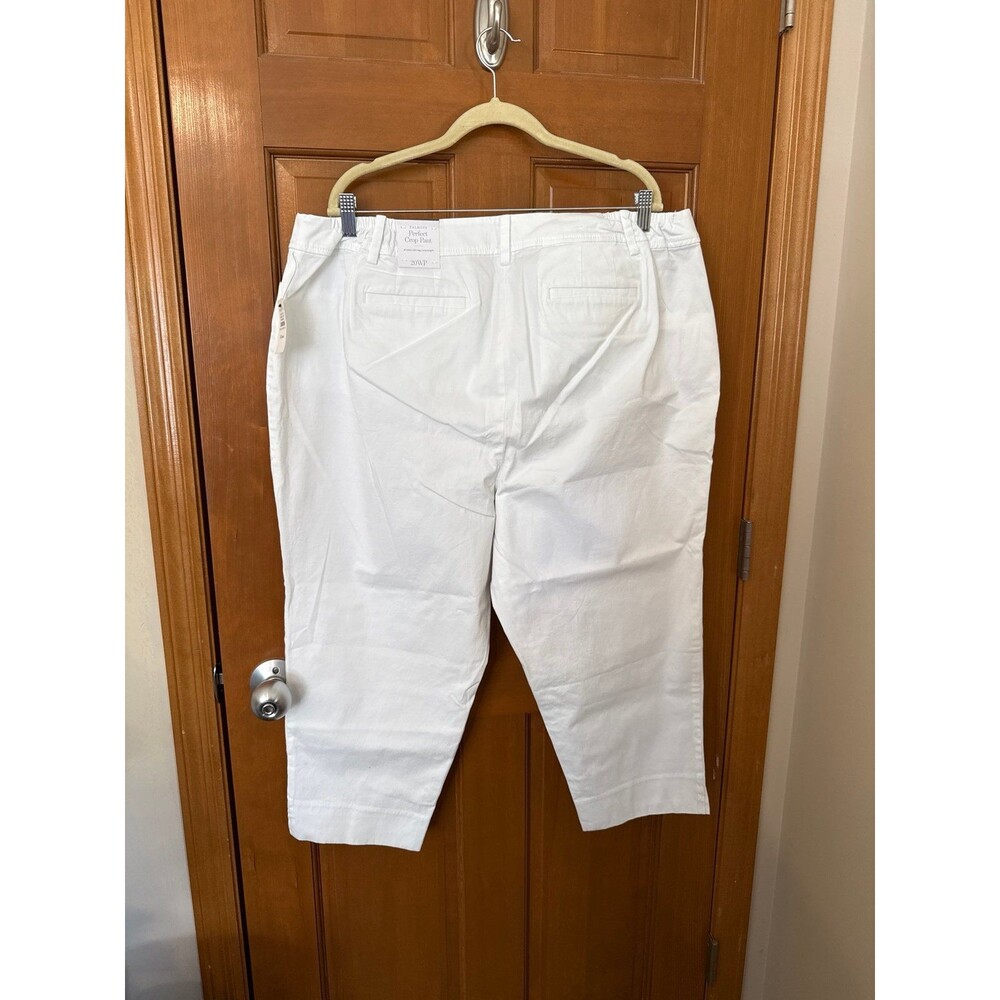Talbots 20WP Perfect Crop Pant in White - Picture 5 of 7
